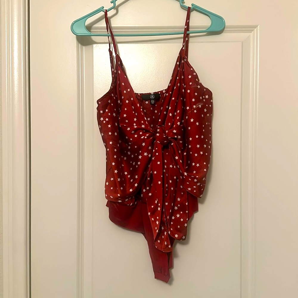 Red with star bodysuit